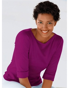 Рубашка с круглым вырезом "Рубашка", цвет Brombeer Classic basics