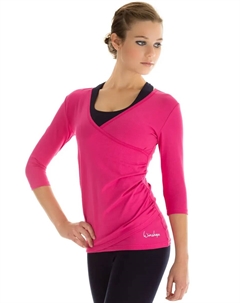 Рубашка с запахом "WS3", рукава ¾, розовый Winshape