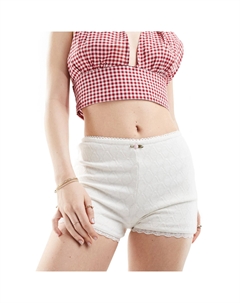 Шорты Sheer Knitted Festival, серовато-белый Asos design