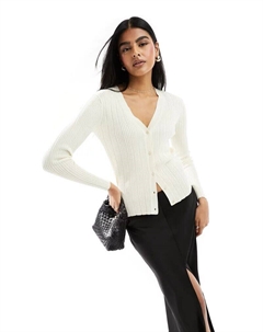 Кремовый кардиган с V-образным вырезом Y.a.s