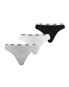 Стринги 3 шт, цвет Grau/Weiß/Schwarz Puma