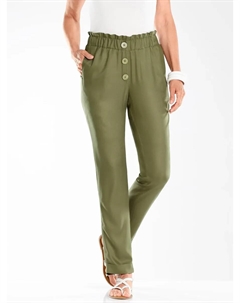 Брюки без застежки, оливковый Classic basics