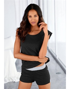 Пижама (2 шт.), с узором в горошек и полоску, цвет Schwarz-Gepunktet Vivance dreams