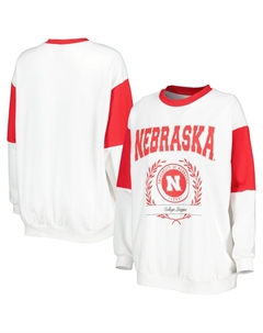 Женский пуловер Gameday Couture White Nebraska Huskers It's A Vibe, пуловер «летучая мышь» Unbranded