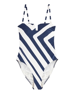 Купальник-бандо, цвет Navy/Off white Next