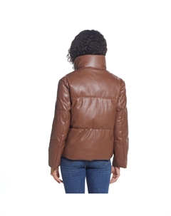 Женский пуховик из искусственной кожи Weathercast