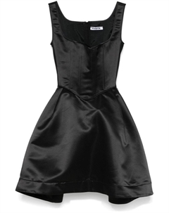 Атласное платье мини, черный Vivetta