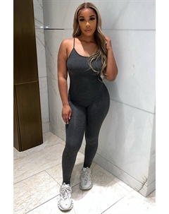 Комбинезон KJ5330M, угольный Fashion nova