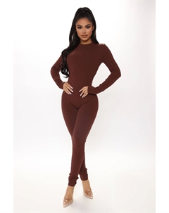 Комбинезон JP2127, каштановый Fashion nova