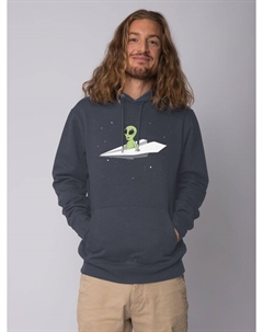 Толстовка Sweatshirt Alien on a paper plane, цвет India Ink Grey Watapparel