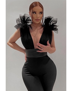 Комбинезон 800131, черный Fashion nova