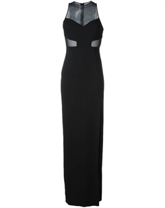 Вечернее платье с сетчатыми панелями, черный Emanuel ungaro