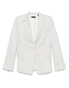 Блейзер с узором «гусиная лапка» от, белый Theory