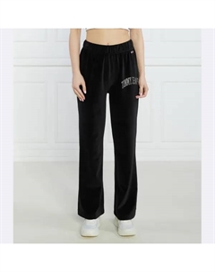 Велюровые спортивные штаны свободного кроя Tjw со стразами, черный Tommy hilfiger