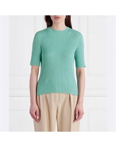 Укороченный пуловер стандартного кроя с добавлением белья, синий Marc o'polo