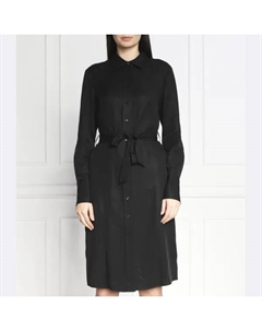 Платье с поясом, черный Calvin klein