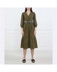 Платье с поясом, хаки Liu jo