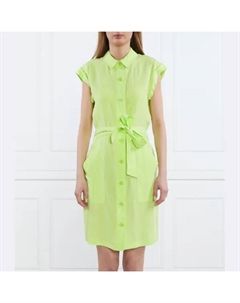 Платье с добавлением льна, зеленый Liu jo