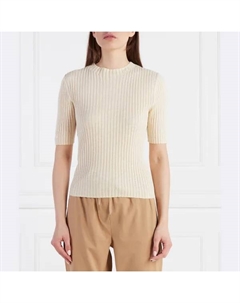 Укороченный пуловер стандартного кроя с добавлением белья, бежевый Marc o'polo