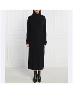Платье MD из шерсти Cash Roll-NK с добавлением кашемира, черный Tommy hilfiger