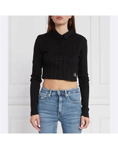 Укороченный кардиган, черный Calvin klein
