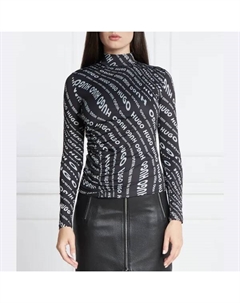 Блуза дачора классического кроя, черный Hugo