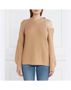 Свитер обычного кроя с добавлением шерсти, коричневый Liu jo