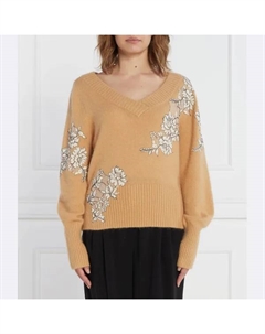 Свитер обычного кроя с добавлением шерсти, коричневый Twinset