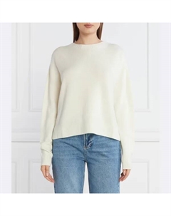 Шерстяной свитер обычного кроя, экрю Liu jo