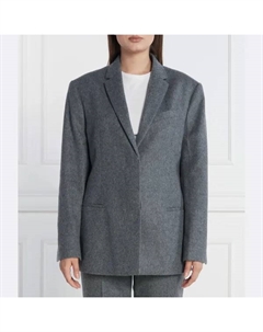 Элегантный шерстяной жакет классического кроя, черный Calvin klein