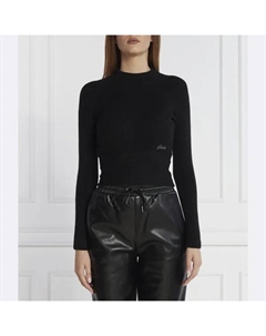 Облегающий свитер с добавлением шерсти, черный Guess