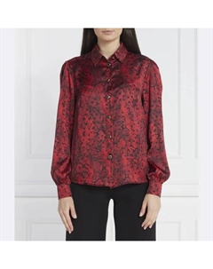 Атласная рубашка обычного кроя, бургунди Liu jo