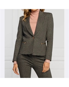 Элегантный пиджак приталенного кроя, черный Liu jo