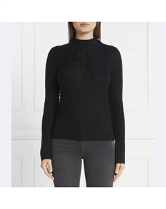 Облегающий свитер с добавлением шерсти, черный Liu jo