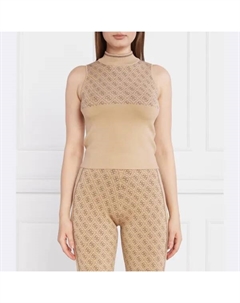Топ sl rn lise 4g swtr приталенного кроя, бежевый Guess