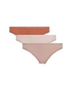 3 комплекта стрингов, розовый Tommy hilfiger