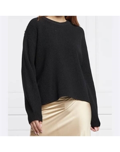 Свитер свободного кроя «Шелиера», черный Hugo