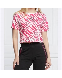 Укороченная футболка, фуксия Ea7