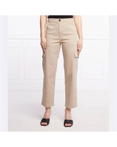 Брюки-Карго классического кроя с боа, бежевый Max&co