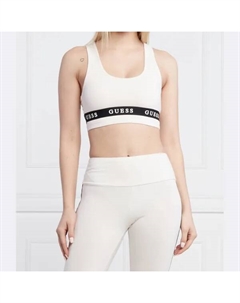 Приталенный топ однотонного кроя, розовый Guess