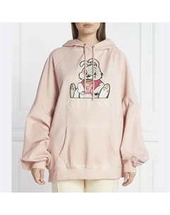 Толстовка оверсайз с вымытым кроликом Xbrandalized Leon, розовый Guess