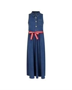Платье с поясом, джинсовый спортивный костюм, синий Liu jo