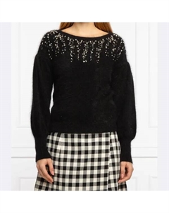 Шерстяной свитер обычного кроя, черный Liu jo