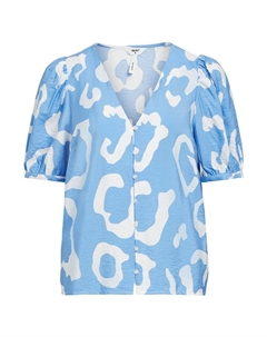 Блуза с коротким рукавом Jacira, синий Object