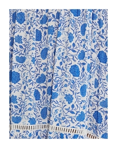 Длинное платье с цветочным принтом и бретелями Gipeli, синий Koton