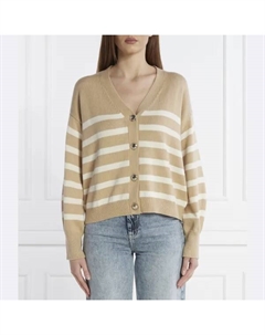 Кардиган классического кроя с добавлением шерсти, бежевый Guess