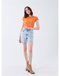 Женские джинсовые шорты узкого кроя с высокой талией Xside