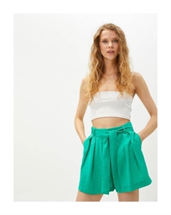 Удобные шорты из модала с поясом на талии, зеленый Koton