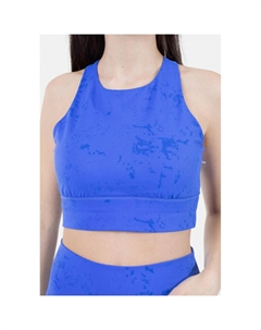 Спортивный бюстгальтер с воротником стойкой - с принтом, цвет blau Spyder