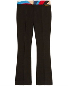 Укороченные брюки с абстрактным принтом, черный Pucci